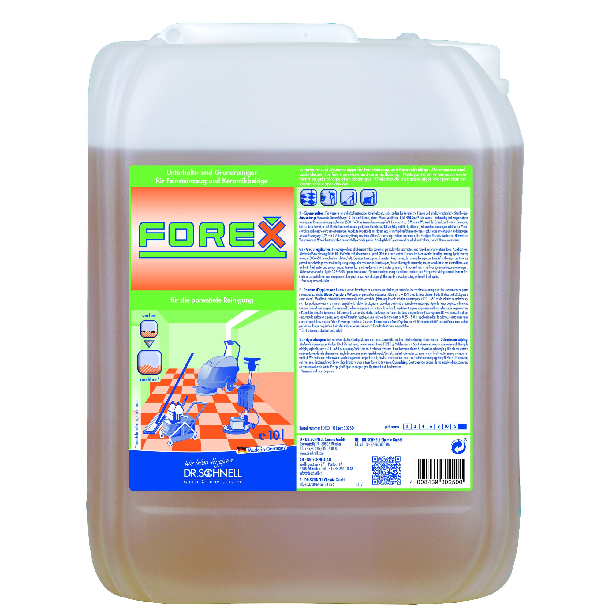 Forex Intensivreiniger für Feinsteinzeug und Keramikbeläge - 10 Liter Kanister